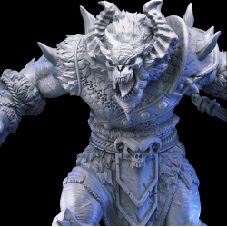 Freezing Darkness - Demon Warlord 3D Miniature