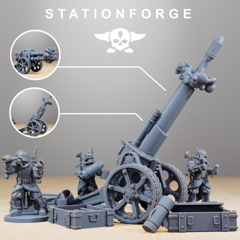 GrimGuard  Light Artillery (3 variants included) for Grimdark Wargames &amp; Tabletop RPGs