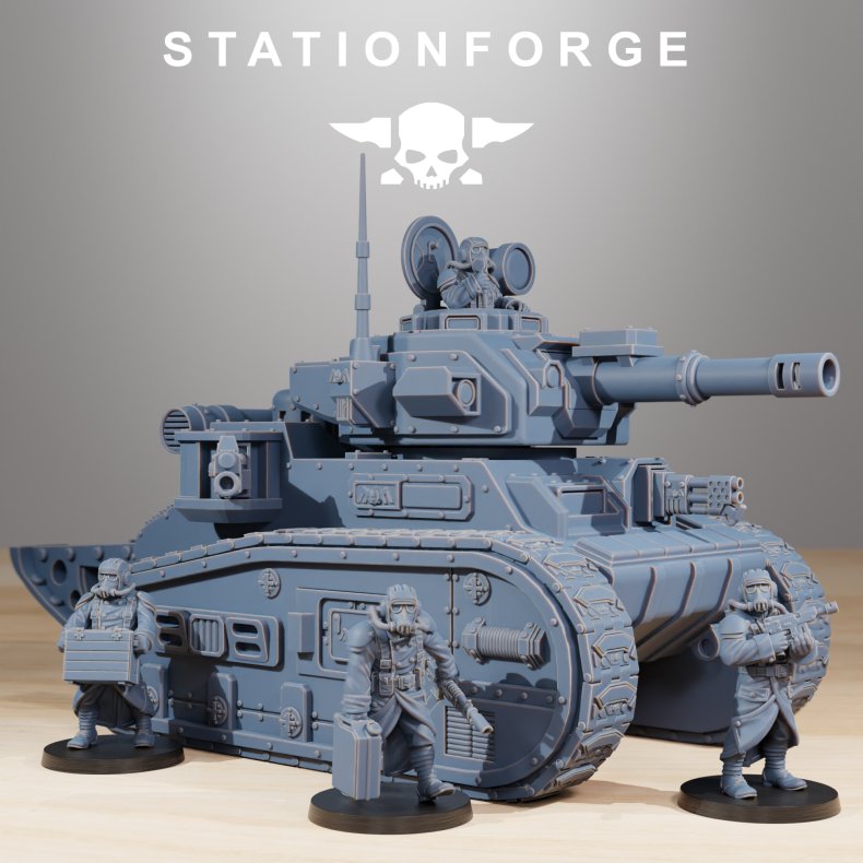 GrimGuard Light Tank  Modular Resin Printed Bits Set for Grimdark Wargames &amp; Tabletop RPGs