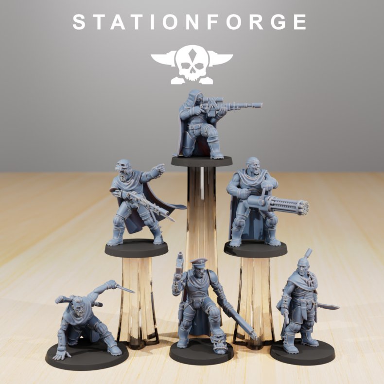 Vaskar Orkaz Hunters  Grimdark Wargame Miniature Bits Set