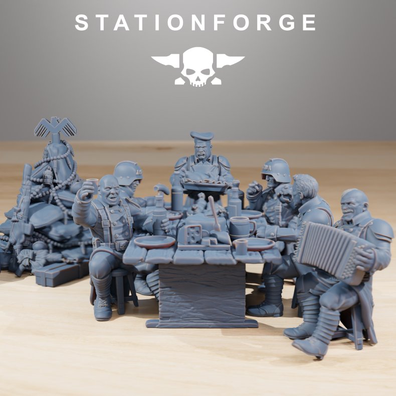 GrimGuard Holiday Feast  Festive Miniature Bits Set for Grimdark Wargames &amp; Tabletop RPGs