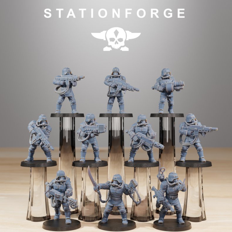 Grimguard Commandos  Resin Printed Bits Set for Grimdark Wargames &amp; Tabletop RPGs