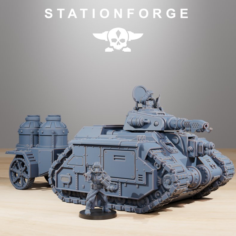 GrimGuard Flame Tank  Resin Printed Miniature Bits for Grimdark Wargames &amp; Tabletop RPGs