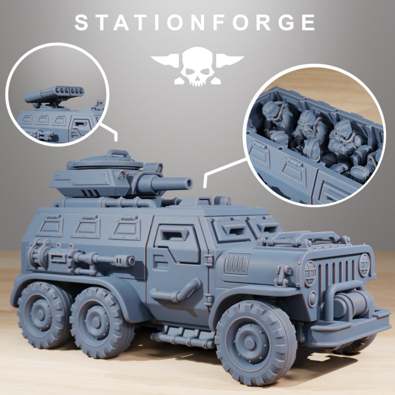 GrimGuard  Armored Vehicle for Grimdark Wargames &amp; Tabletop RPGs