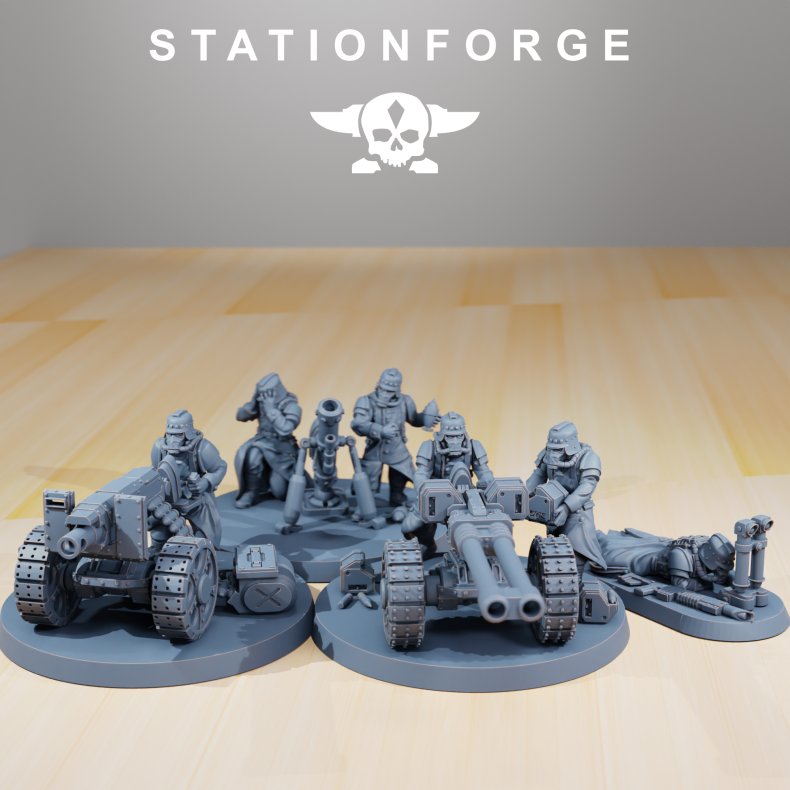 GrimGuard  Decimators Heavy Weapons Squad Bits Set for Grimdark Wargames