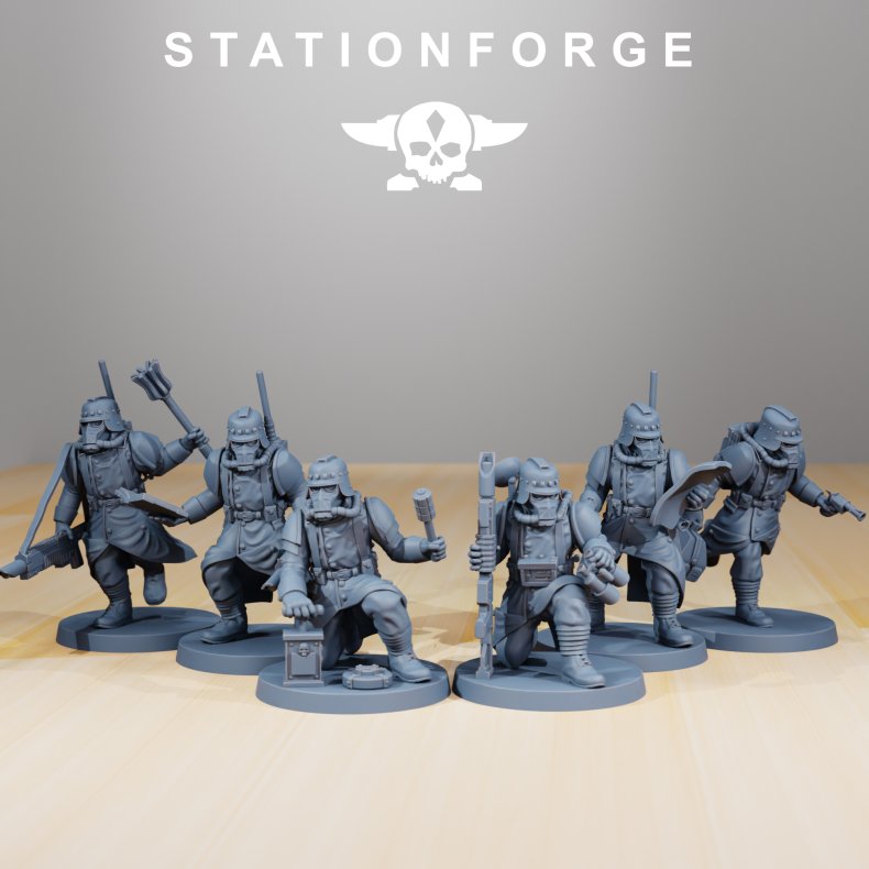 GrimGuard  Supporters Squad Bits Pack (Compatible with Grimdark Wargames &amp; Tabletop RPGs)