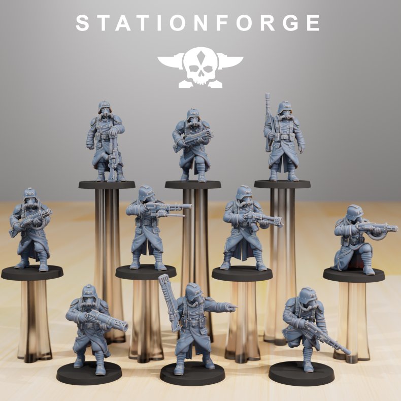 GrimGuard Infantry Builder  Modular Bits Kit for Grimdark Wargames