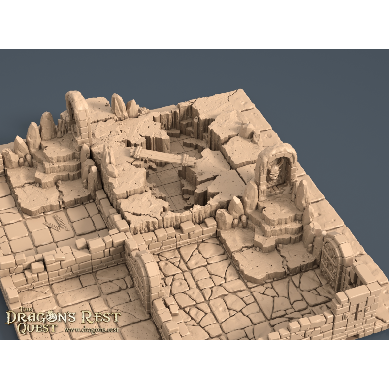 Terror in the Tundra - Chasm &amp; Ledge - Expansion for the 3D Modular Game Board