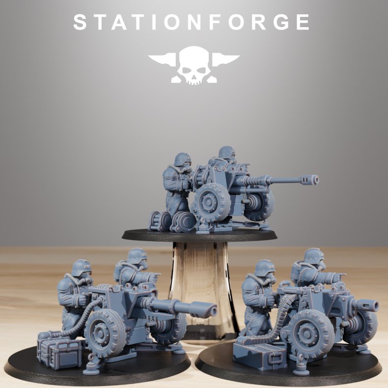 GrimGuard Battle Weapons and crew set for Grimdark Wargames