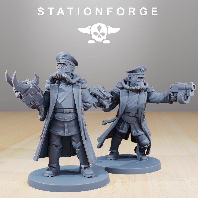 GrimGuard  Officer 2.0 (set of 2) | Grimdark Wargame Miniature Bits Set