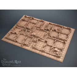 Deluxe 3D Modular Game Board - Compatible with HeroQuest &amp; Dungeon Crawlers | 102x75cm 