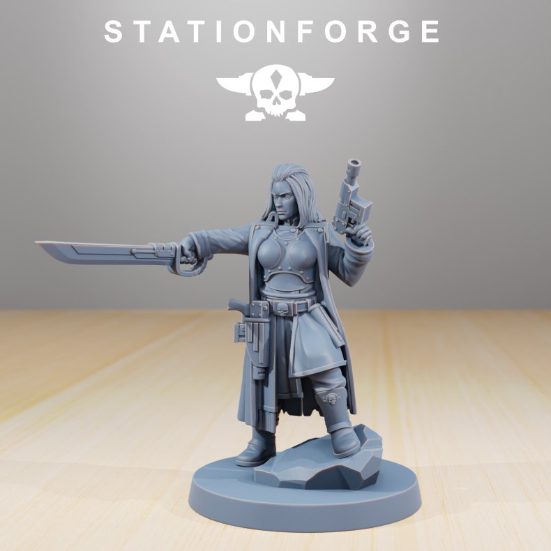 Vaskar  The Duchess | Grimdark Hero Miniature for Tabletop RPGs &amp; Wargames