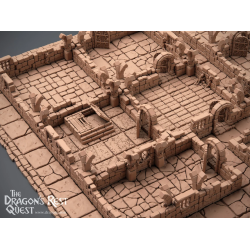 Deluxe 3D Modular Game Board - Compatible with HeroQuest &amp; Dungeon Crawlers | 102x75cm 