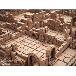 Deluxe 3D Modular Game Board - Compatible with HeroQuest &amp; Dungeon Crawlers | 102x75cm 