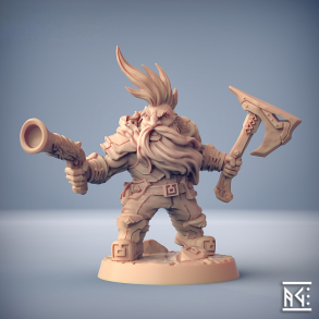 Dwarven Oathbreaker - C (Male) Modular Warrior | 32mm Resin Miniature for D&D & Fantasy Wargames