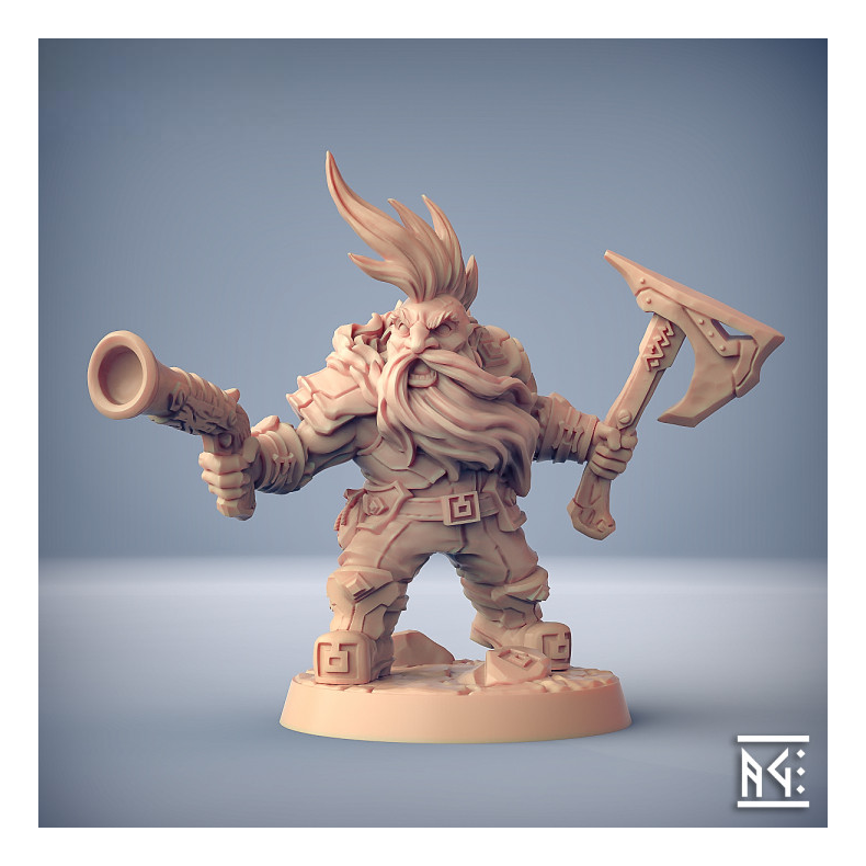 Dwarven Oathbreaker - C (Male) Modular Warrior | 32mm Resin Miniature for D&D &amp; Fantasy Wargames