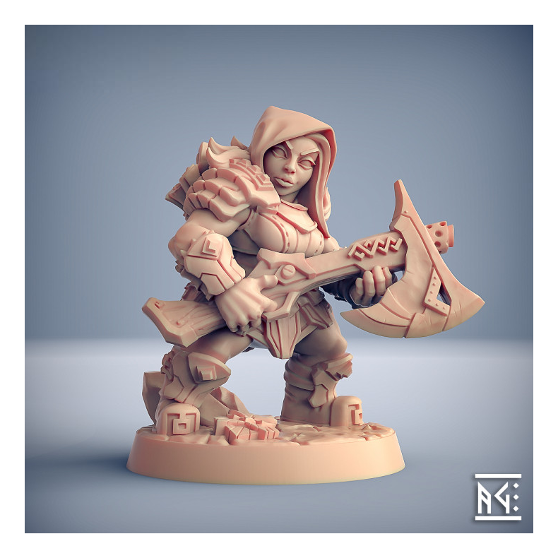 Dwarven Oathbreaker - D (Lady) Modular Hero | 32mm Resin Miniature for DnD &amp; Tabletop RPGs