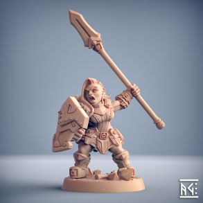 Dwarven Oathbreakers - F (Lady) Modular Hero Miniature - 32mm Resin