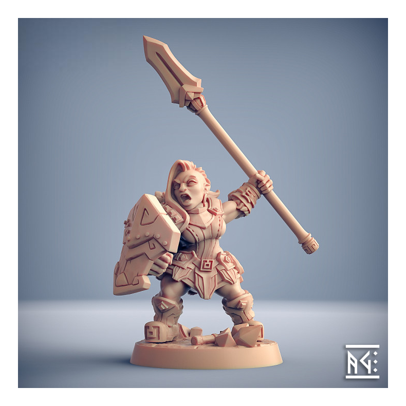 Dwarven Oathbreakers  F (Lady) Modular Hero Miniature  32mm Resin