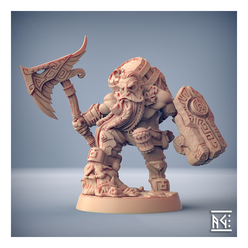 Gino the Brewmaster  Dwarven Oathbreakers Hero | 32mm Resin Miniature for D&D &amp; Tabletop Games