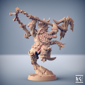 Gundroff Ragingflame - Dumlok Flameseeker Hero (32mm Resin Miniature)