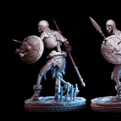 Undead Skeleton Warrior - 32mm Resin Miniature