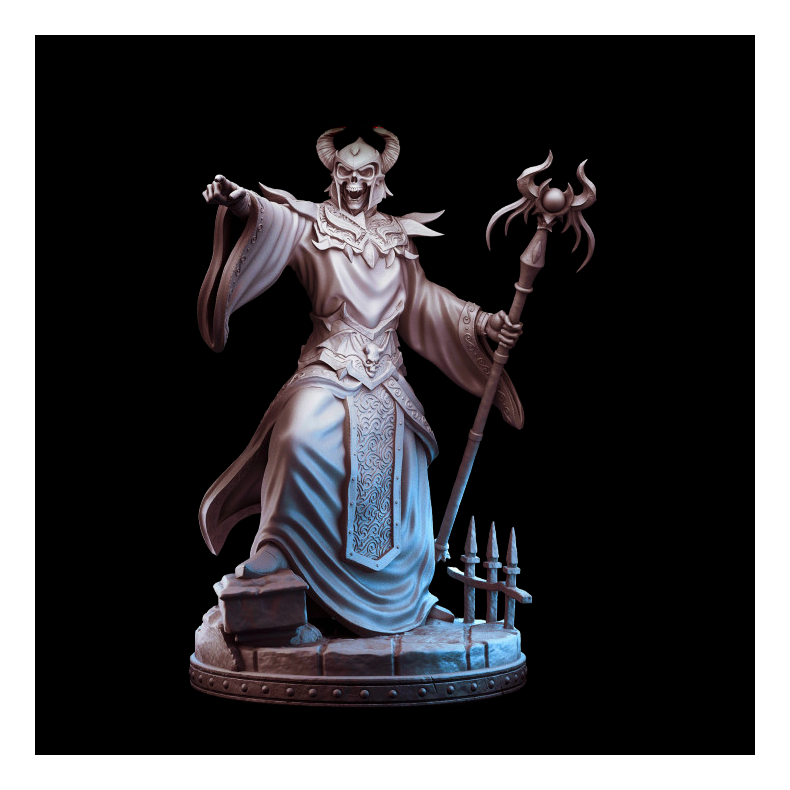 Witch Lord v2  Undead Sorcerer Miniature
