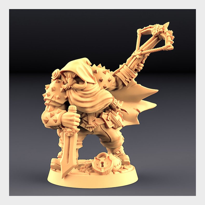 Merrian Silverfinger  Dwarven Thief Hero (Modular Resin Miniature)