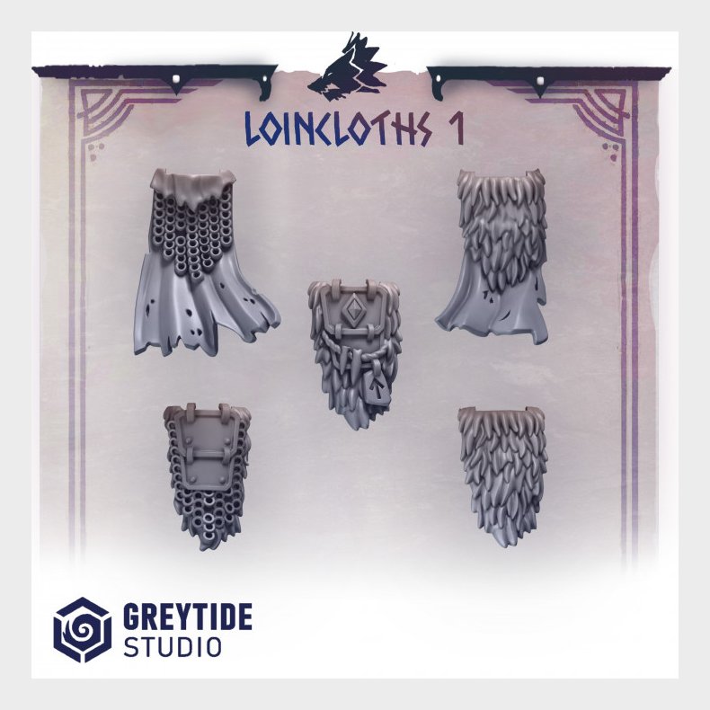 Loincloths 1  Resin Conversion Bits for 2832mm Miniatures | Grimdark Fantasy &amp; Sci-Fi Wargames