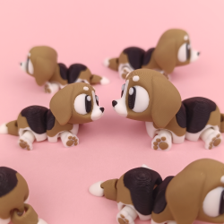 Flexi Beagle � S�d Beagle Figur med Fleksibelt Leddesign