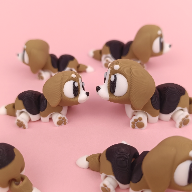 Flexi Beagle � S�d Beagle Figur med Fleksibelt Leddesign