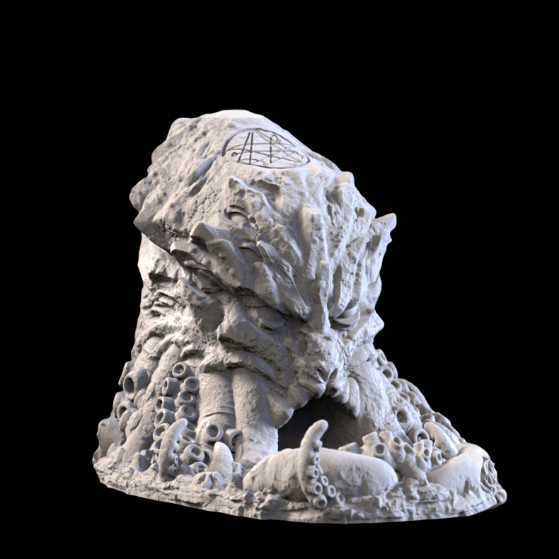 Cave of Cthulhus Dice Tower  Lovecraftian Tentacle Horror Dice Roller for DnD &amp; Grimdark Wargames