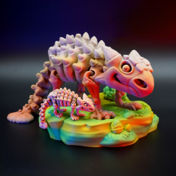 Skeleton Ankylosaurus � Flexi Figur i Detaljeret Skeletdesign