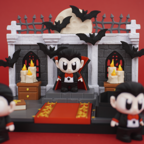 Dracula's Castle � 3D-printet Halloween Play Set