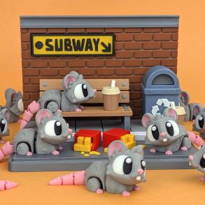 Rats Play Set � Miniaturemilj� til Flexi Rotter