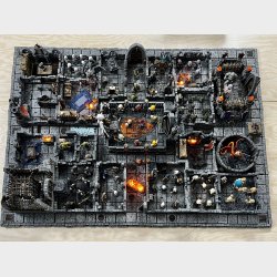 Deluxe 3D Modular Game Board - Compatible with HeroQuest &amp; Dungeon Crawlers | 102x75cm 