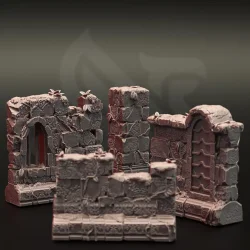 Ruins of Arkani - Ancient Anshani Walls (4pcs)