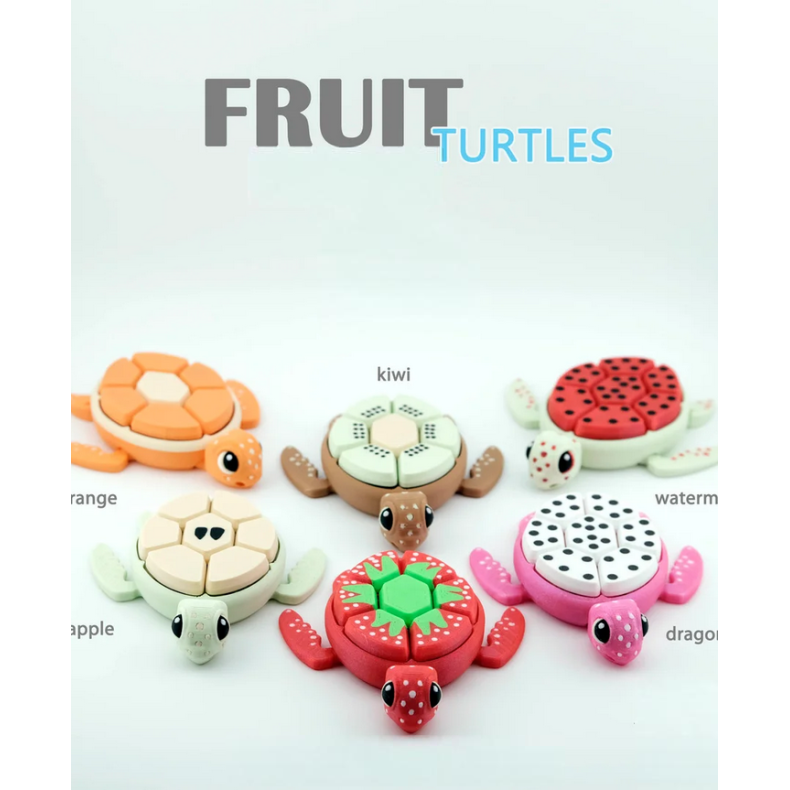 Fruit Turtle Klik-Skildpadder � S�d Flexi Clicker  (Frugt Tema)