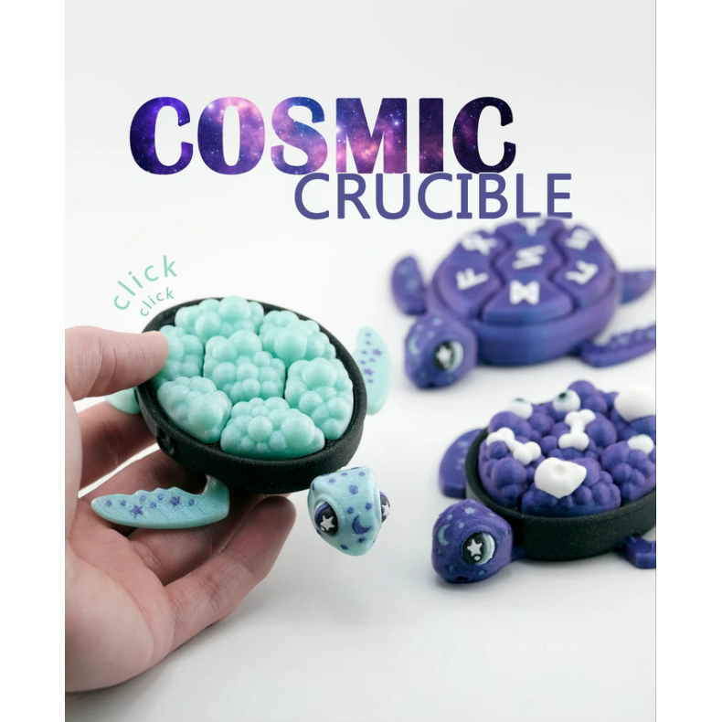 Cosmic Crucible Clicker-Skildpadde � Magisk Flexi Clicker/Keychain (Astral, Runic &amp; Cauldronic)