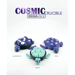 Cosmic Crucible Clicker-Skildpadde � Magisk Flexi Clicker/Keychain (Astral, Runic &amp; Cauldronic)