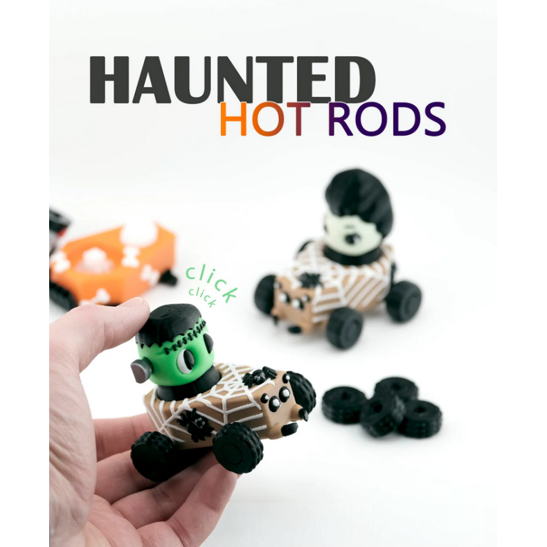 Haunted Hot Rod Klikker-Biler � Monster Sjov Flexi Clicker