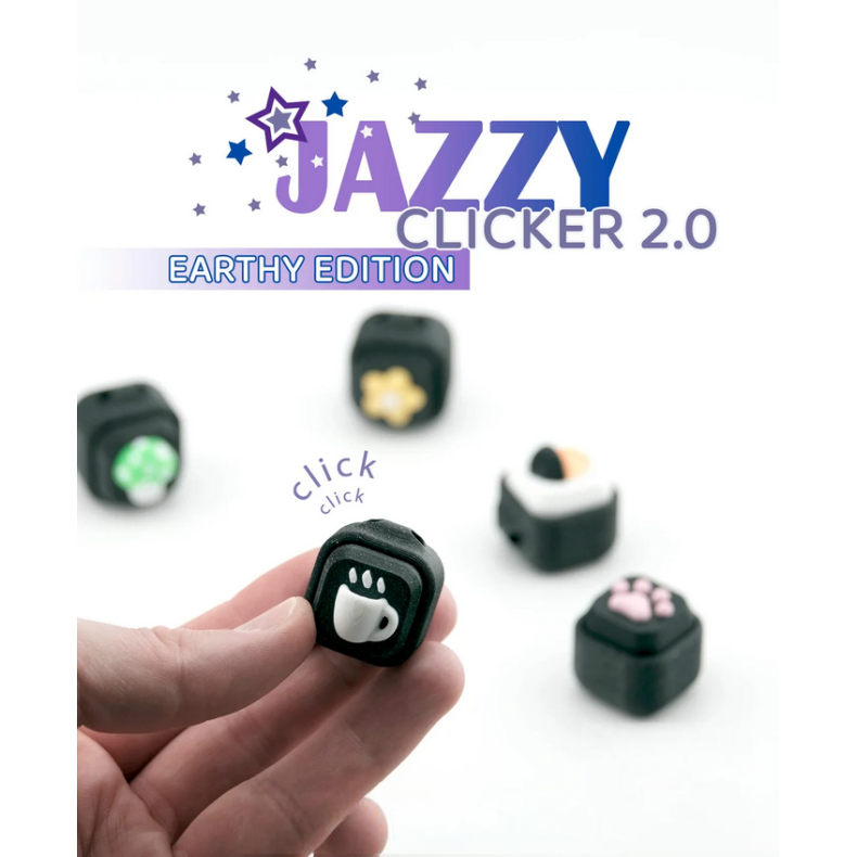 Jazzy Clicker 2.0 � Earthy Edition | Mini Klik-Fidget med S�de Motiver