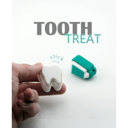 Tooth Treat Klikker � S�dt Tand-Clicker (Lommest�rrelse Fidget)