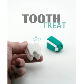 Tooth Treat Klikker � S�dt Tand-Clicker (Lommest�rrelse Fidget)