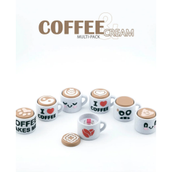Coffee &amp; Cream Klik-Kopper � Hygge Fidget Clicker (Mini Kaffekrus)
