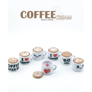 Coffee & Cream Klik-Kopper � Hygge Fidget Clicker (Mini Kaffekrus)