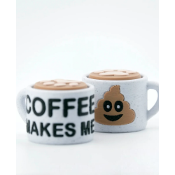 Coffee &amp; Cream Klik-Kopper � Hygge Fidget Clicker (Mini Kaffekrus)