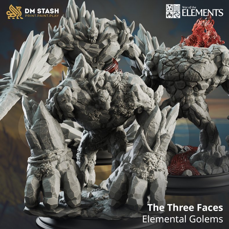 The Three Faces  Elemental Golems