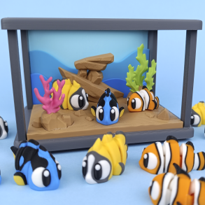 Akvarium til Flexi Fisk og Havdyr � Dekorativt Diorama med Havmilj�