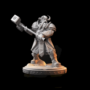 Bruhmmir - Dwarven Warhammer Champion Miniature